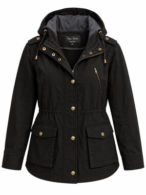 Eden Society Black Hooded Utility Jacket